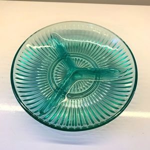 Serving glass dish